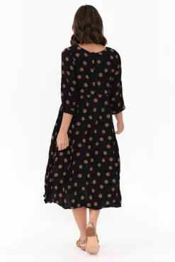 Below Knee Dresses<Willow Tree Soprano Black Spot Midi Dress