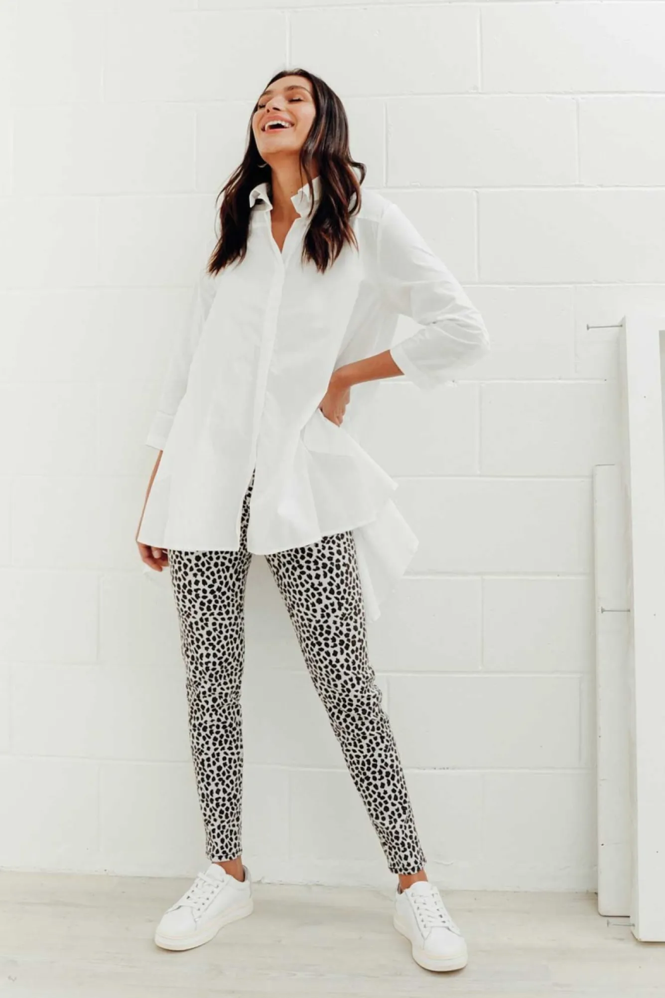 Tunic Tops<Tirelli Stevie White Cotton Poplin Swing Shirt