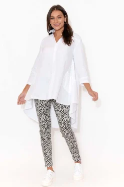 Tunic Tops<Tirelli Stevie White Cotton Poplin Swing Shirt