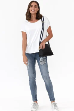 Jeans<Threadz Storm Blue Cotton Patch Jean