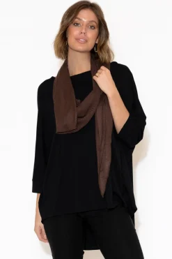 Scarves<Lou Lou Sutton Brown Bamboo Cashmere Scarf