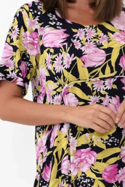 Midi Dresses<Willow Tree Tana Navy Garden Midi Dress