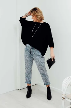 Jeans<Ellis Dewey Tasha Denim Leopard Jogger Pant