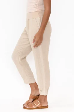 Pants<Gordon Smith Tatum Beige Linen Pant