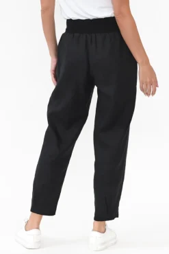 Pants<Gordon Smith Tatum Black Linen Pant