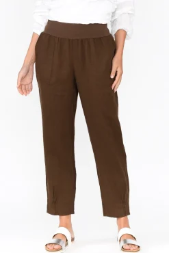 Pants<Gordon Smith Tatum Chocolate Linen Pant