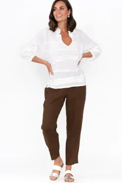 Pants<Gordon Smith Tatum Chocolate Linen Pant