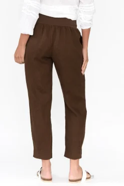 Pants<Gordon Smith Tatum Chocolate Linen Pant