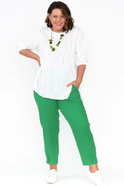 Pants<Gordon Smith Tatum Green Linen Pant