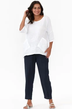 Pants<Gordon Smith Tatum Navy Linen Pant