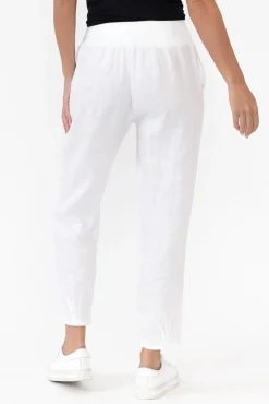 Pants<Gordon Smith Tatum White Linen Pant