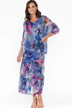Maxi Dresses<L'amore Teffy Blue Blossom Layer Dress