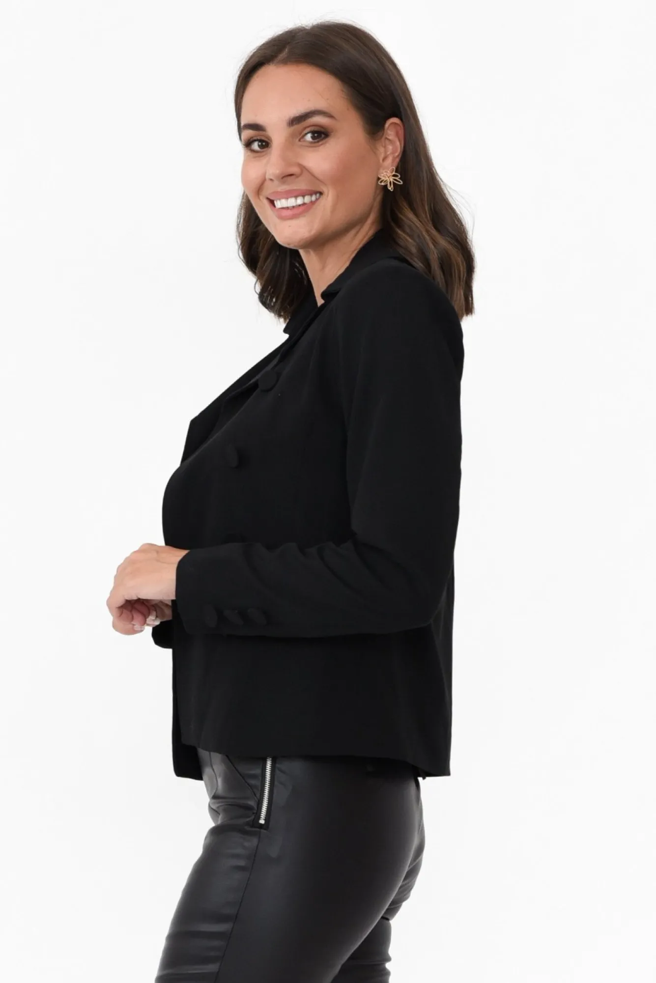 Jackets<Brave u0026 True 5Th Avenue Black Jacket