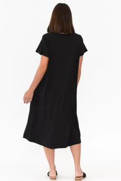 Bamboo Dresses<PQ Tiffany Black Bamboo Tee Dress