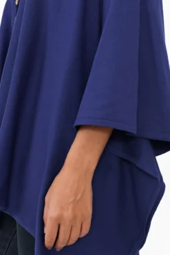 Ponchos<Willow Tree Timothy Cobalt Cotton Stretch Poncho