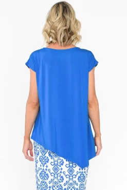 Sleeved Tops<Lou Lou Toni Cobalt Bamboo Top