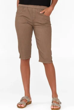 Shorts<Cafe Latte Tora Chocolate Stretch Shorts