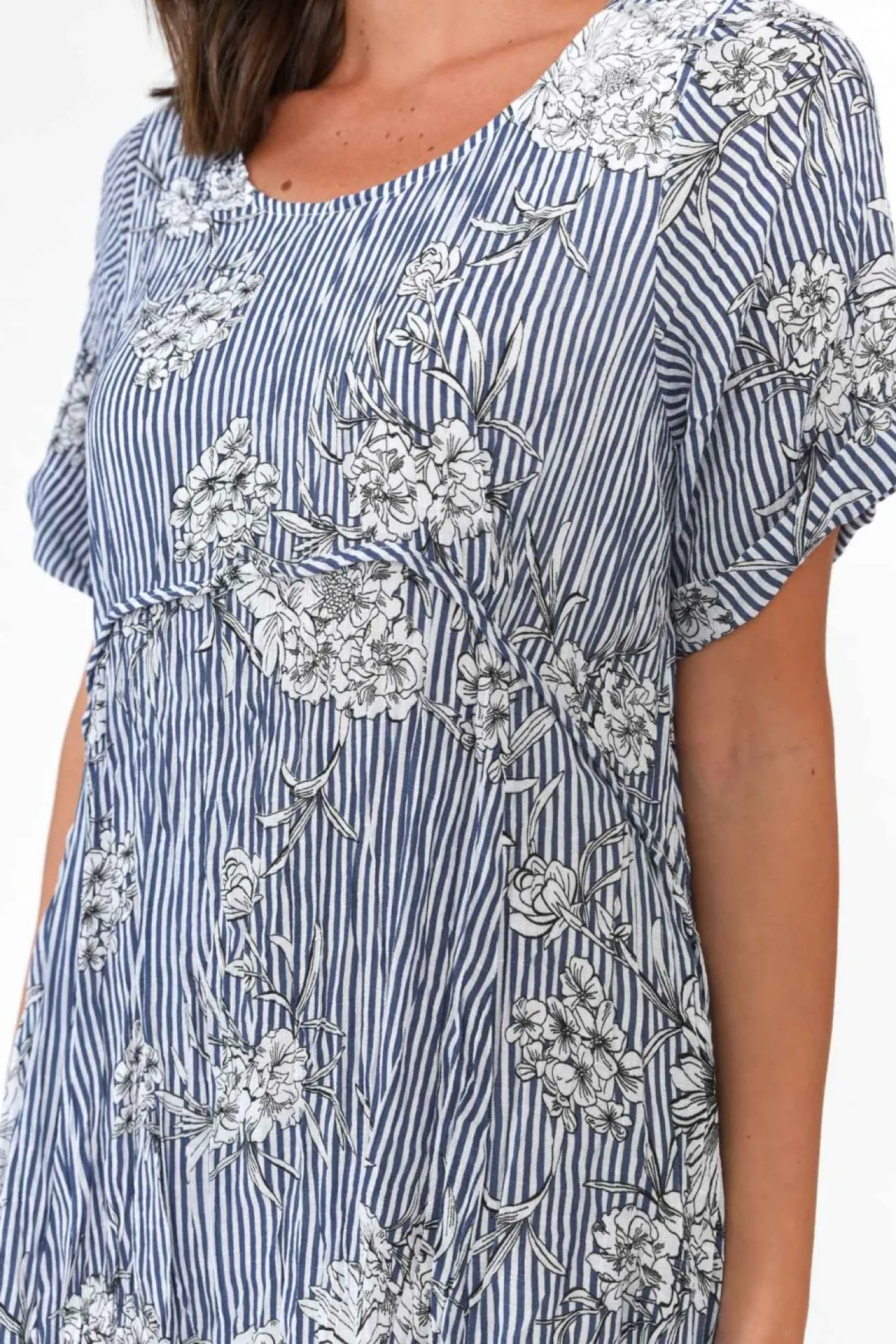 Cotton Dresses<Willow Tree Torin Navy Floral Midi Dress