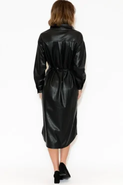 Jackets<Brave u0026 True Trinity Black Faux Leather Dress