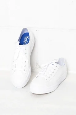 White Sneakers<Keds Triple Kick White Leather Sneaker