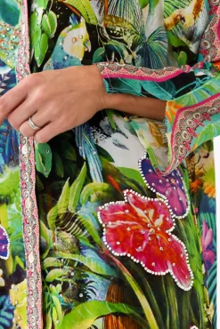 Shirts<Fashion Spectrum Tropical Green Silk Resort Shirt