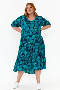 Midi Dresses<Slate the Label Tully Blue Spot Maxi Dress