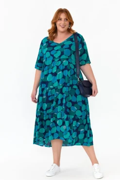 Midi Dresses<Slate the Label Tully Blue Spot Maxi Dress