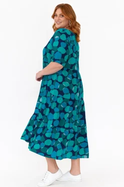 Midi Dresses<Slate the Label Tully Blue Spot Maxi Dress