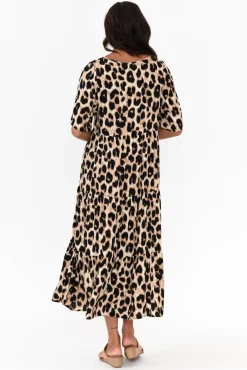 Maxi Dresses<Slate the Label Tully Brown Leopard Maxi Dress