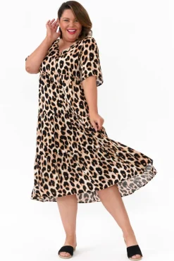 Maxi Dresses<Slate the Label Tully Brown Leopard Maxi Dress