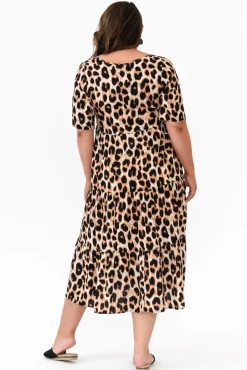 Maxi Dresses<Slate the Label Tully Brown Leopard Maxi Dress