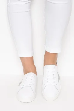 White Sneakers<Alfie and Evie Vango Silver Leather Mule Sneaker