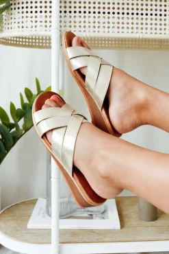 Slides<Laguna Quays Vanish Gold Cross Over Slide