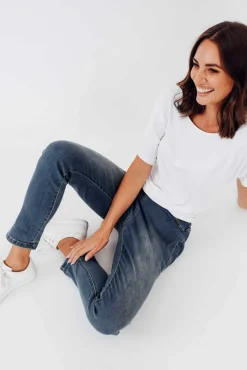 Pants<Threadz Verona Blue Cotton Stretch Jean