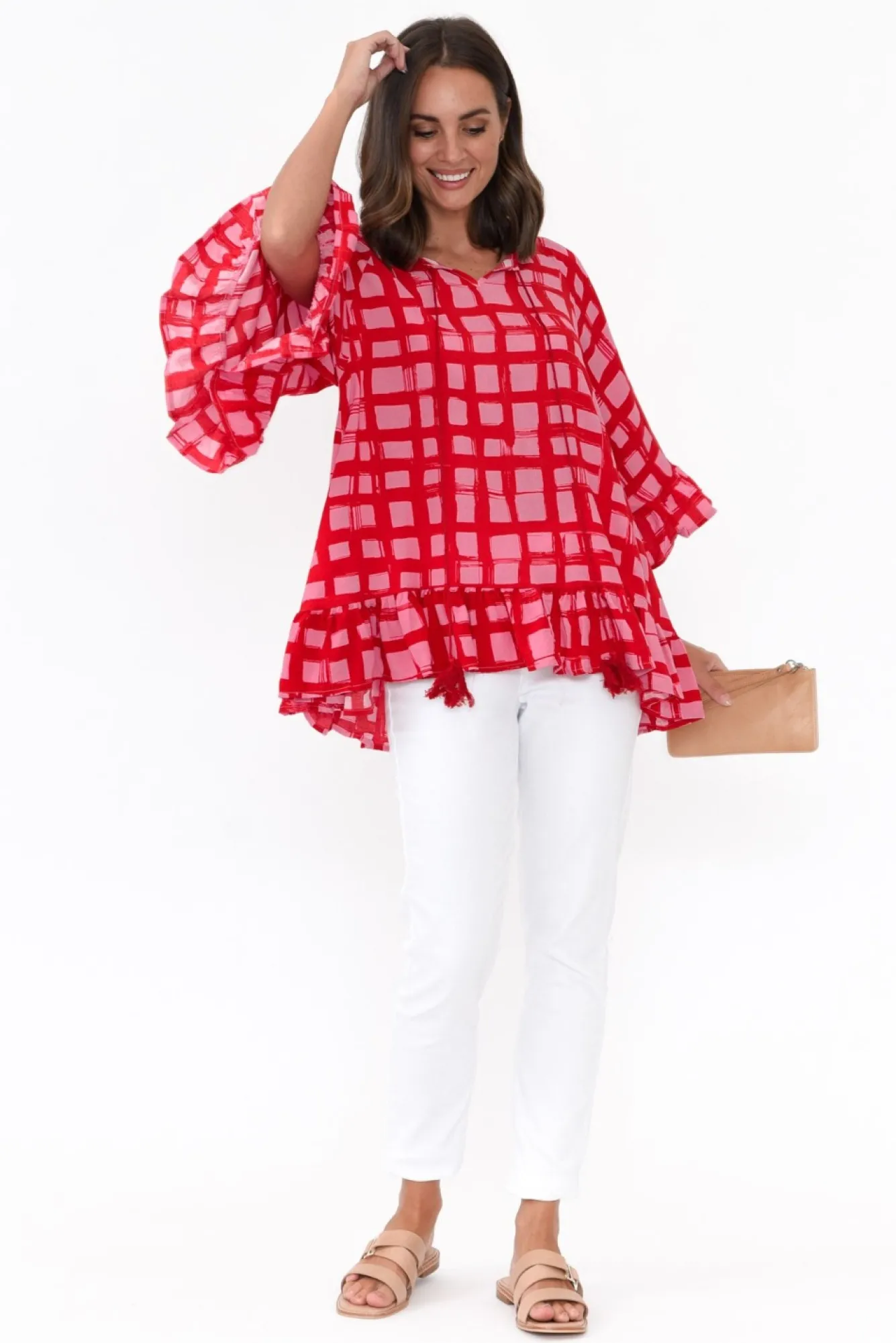 Jeans<Threadz Verona White Cotton Stretch Jean