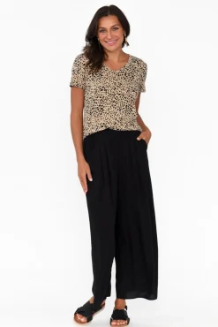Sleeved Tops<Lou Lou Veronica Leopard Bamboo Tee
