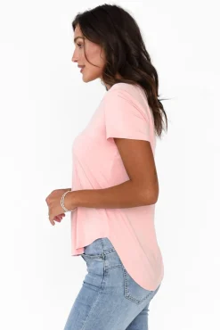 Sleeved Tops<Lou Lou Veronica Rose Bamboo Tee