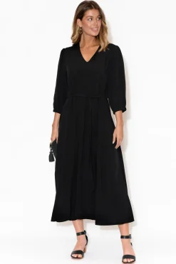 Maxi Dresses<Slate the Label Viva Black Modal Maxi Dress