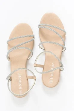Flat Sandals<Holster Viva Silver Diamante Sandal