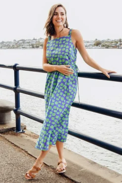 Cotton Dresses<Wear Colour Waldon Green Spot Cotton Dress
