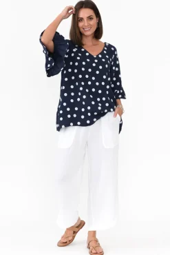 Pants<Hourglass Wallace White Crinkle Cotton Pant