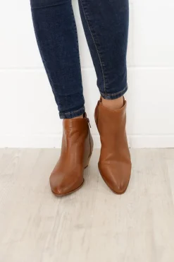 Boots<EOS Weston Brandy Leather Ankle Boot