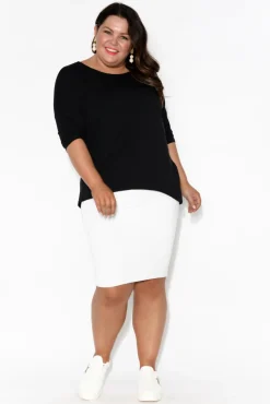 Skirts<Bamboo Body White Bamboo Double Layer Skirt