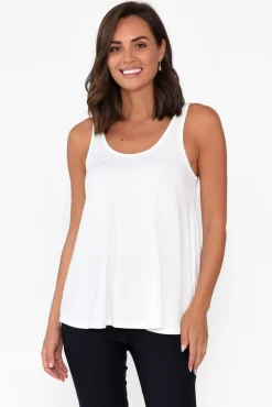 Sleeveless Tops<Bamboo Body White Bamboo Relaxed Singlet