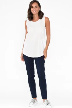 Cotton Tops<Elm White Cotton Scoop Tank