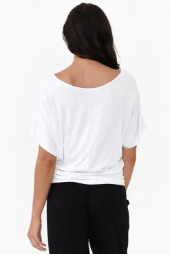 Sleeved Tops<Betty Basics White Maui Tee