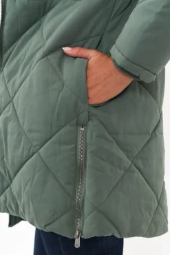Jackets<Foxwood Whitley Green Longline Puffer Jacket