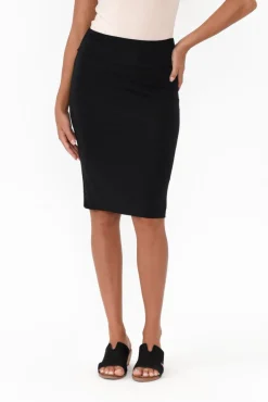 Skirts<Lou Lou Whitney Black Bamboo Tube Skirt