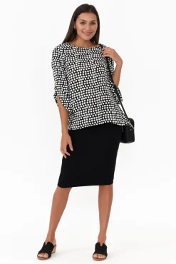 Skirts<Lou Lou Whitney Black Bamboo Tube Skirt