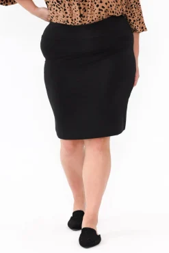 Skirts<Lou Lou Whitney Black Bamboo Tube Skirt
